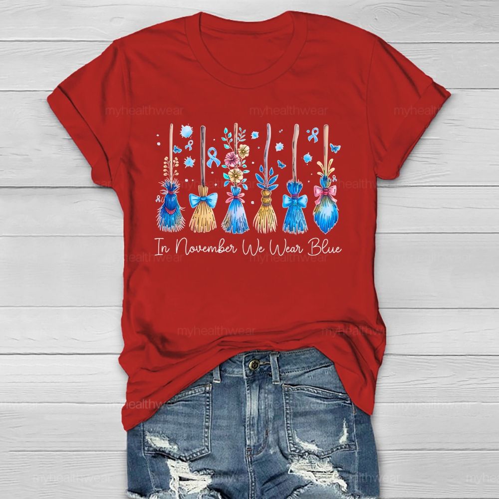 In November We Wear Blue Graphic Healthwear T-shirt