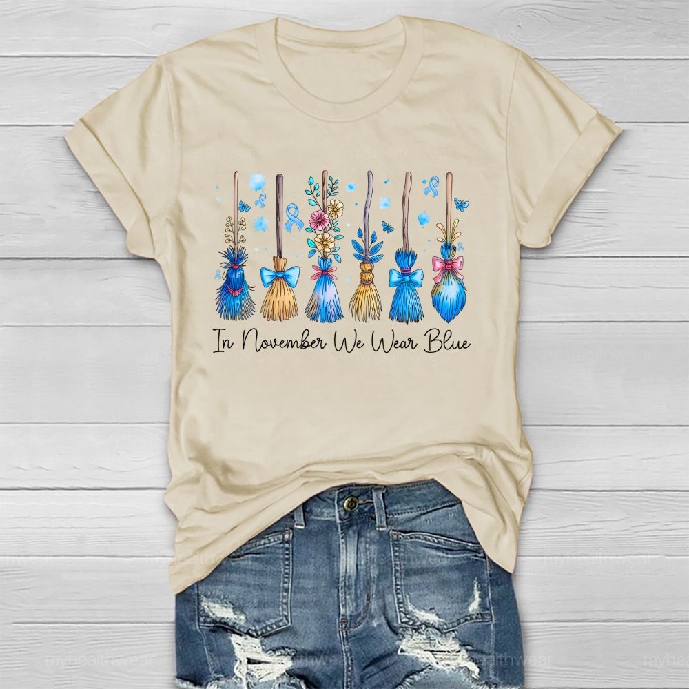 In November We Wear Blue Graphic Healthwear T-shirt