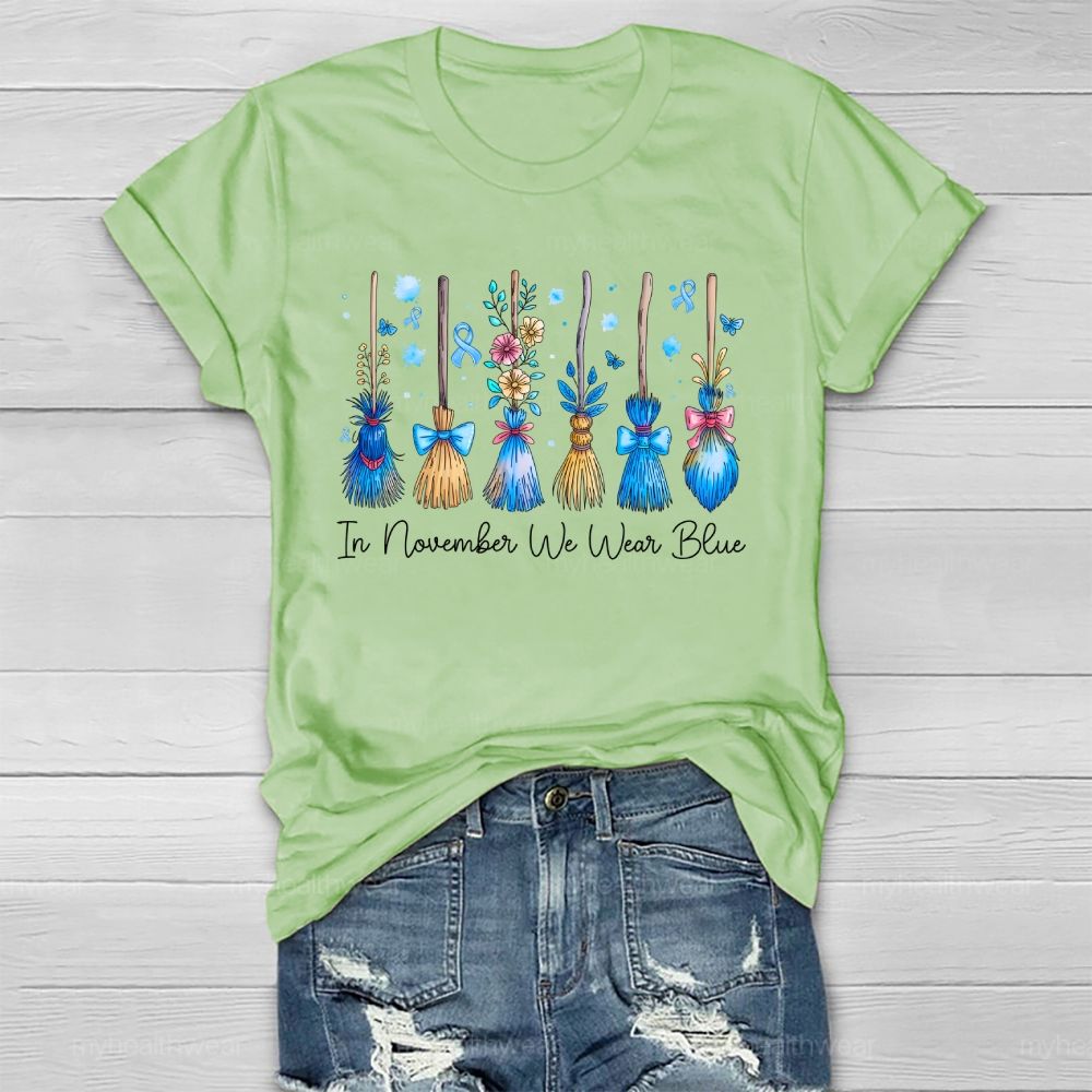 In November We Wear Blue Graphic Healthwear T-shirt