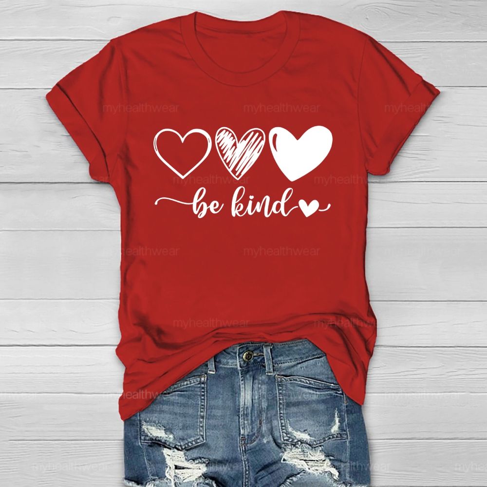 Be Kind Love Letters Graphics Healthwear T-shirt