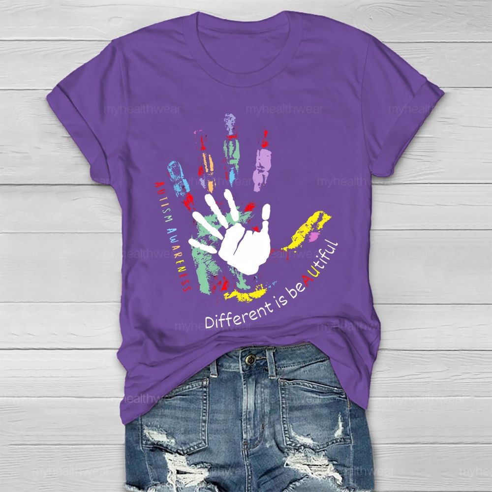 Autism Awareness Different Is Beautiful Healthwear T-shirt