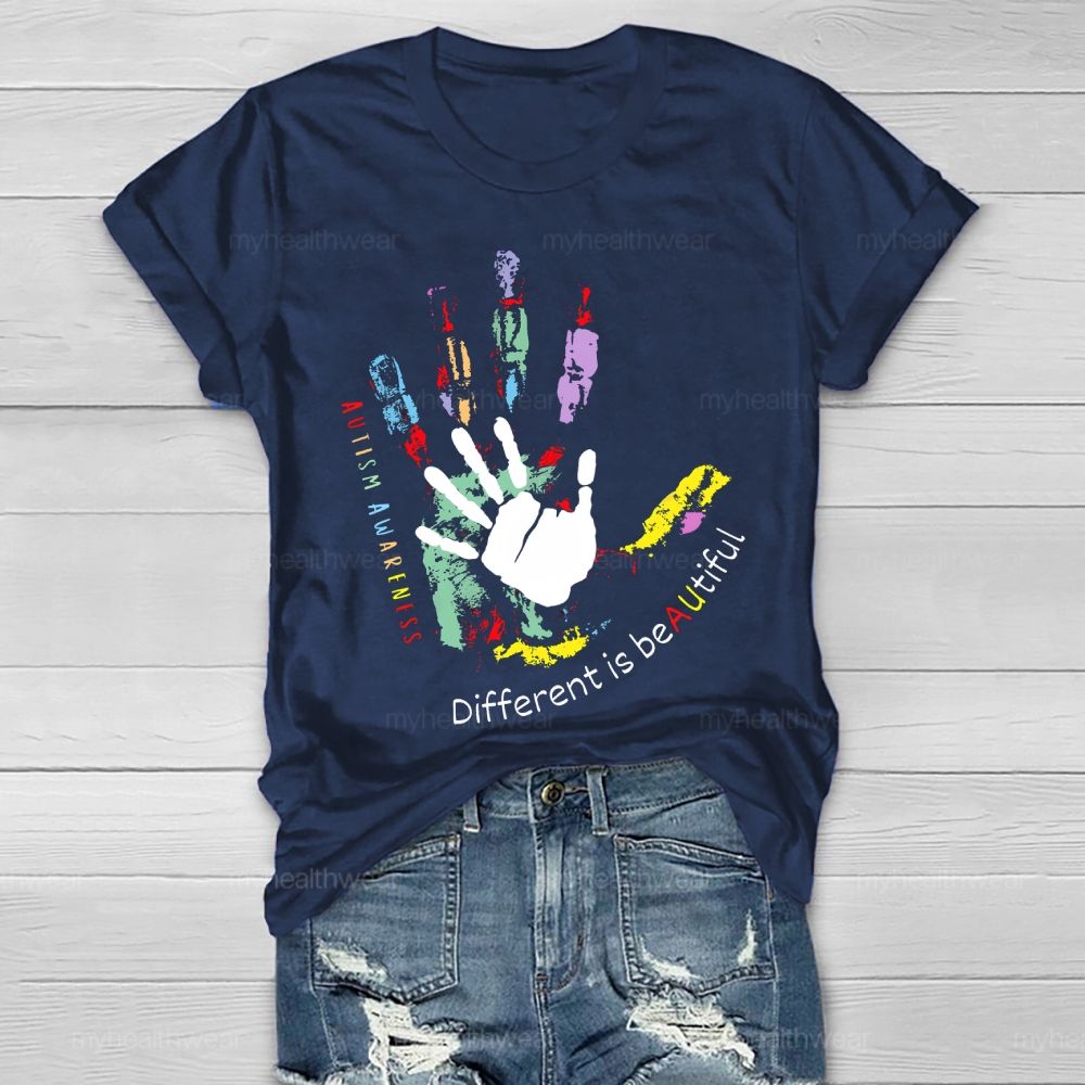Autism Awareness Different Is Beautiful Healthwear T-shirt