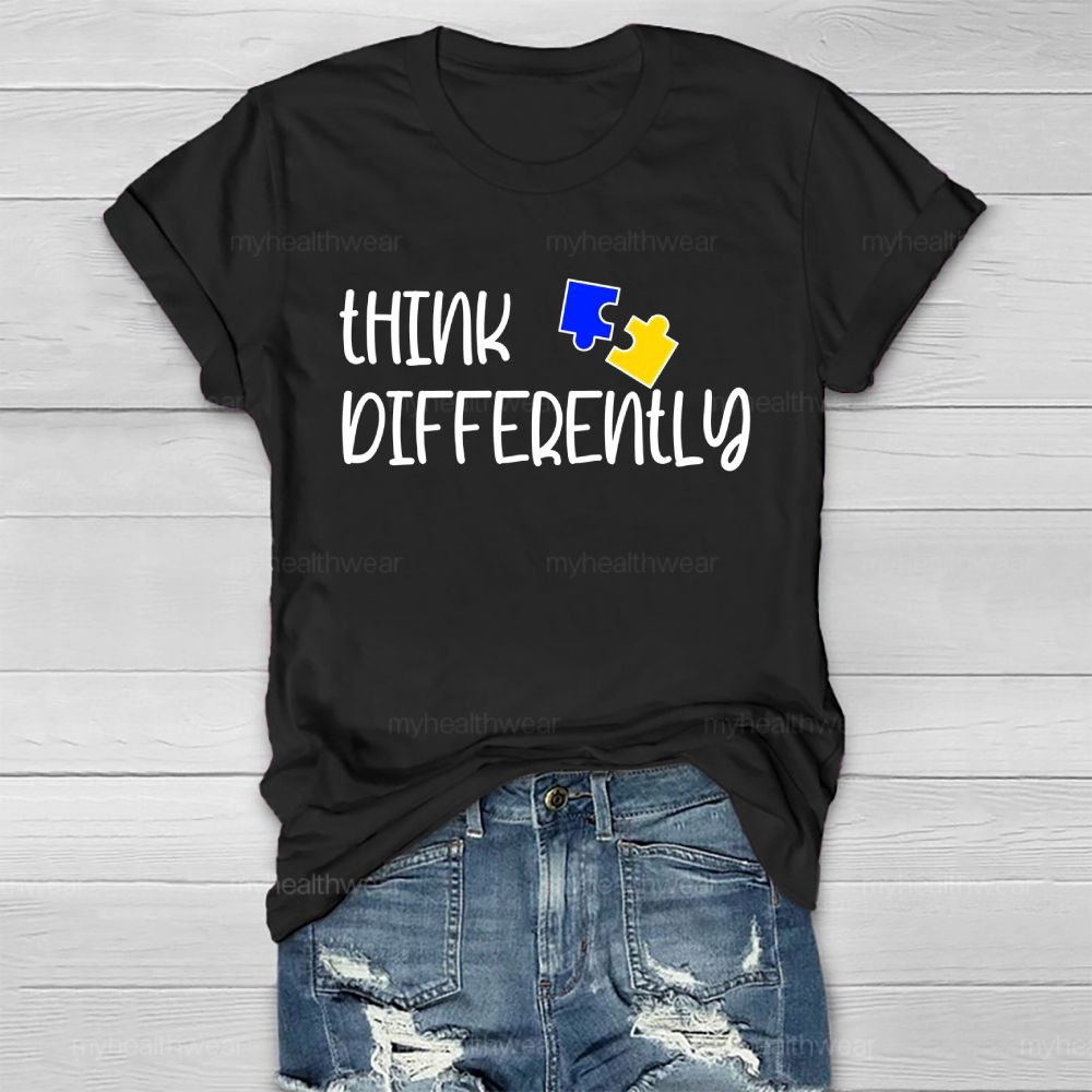 Think Differently Graphics Letters Healthwear T-shirt