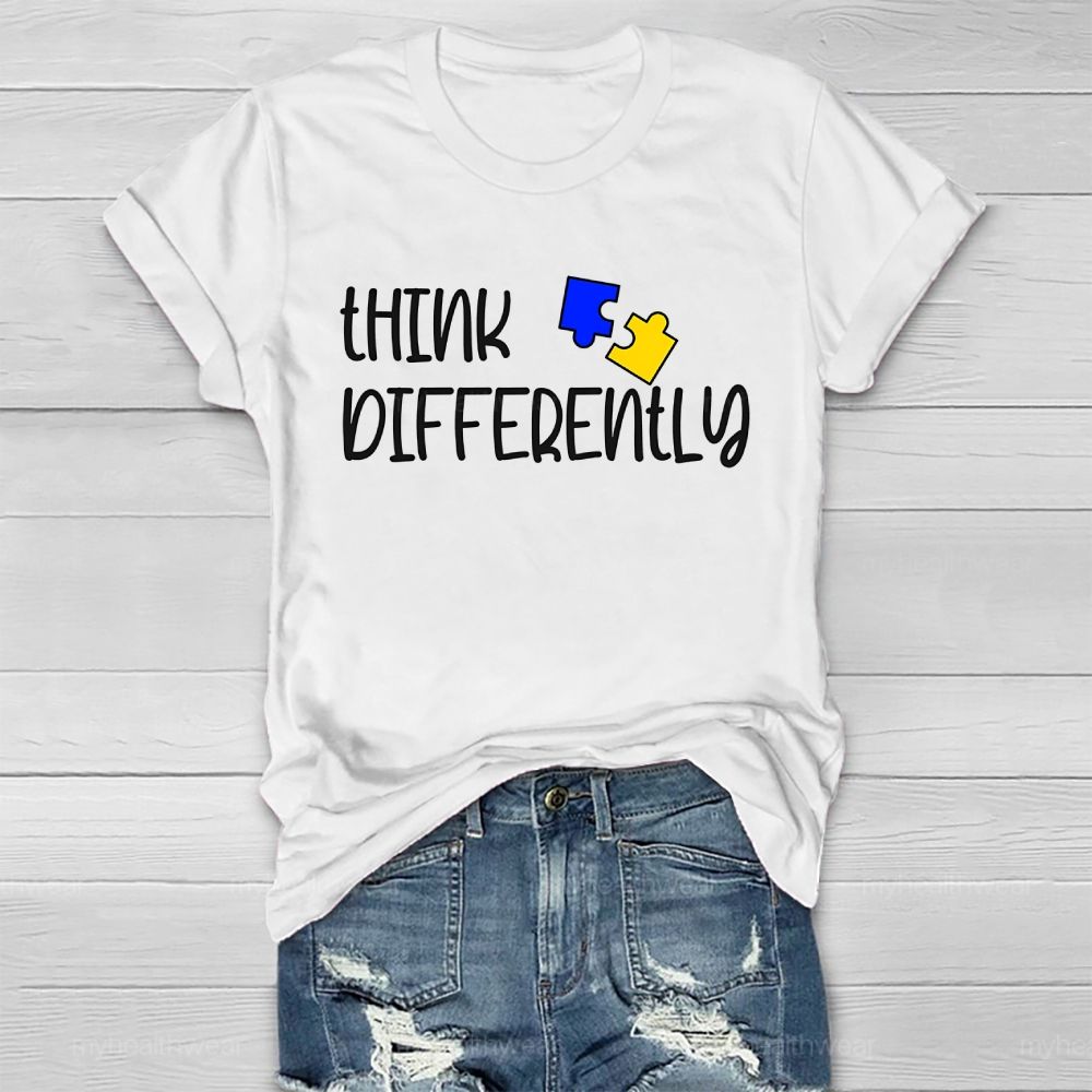 Think Differently Graphics Letters Healthwear T-shirt