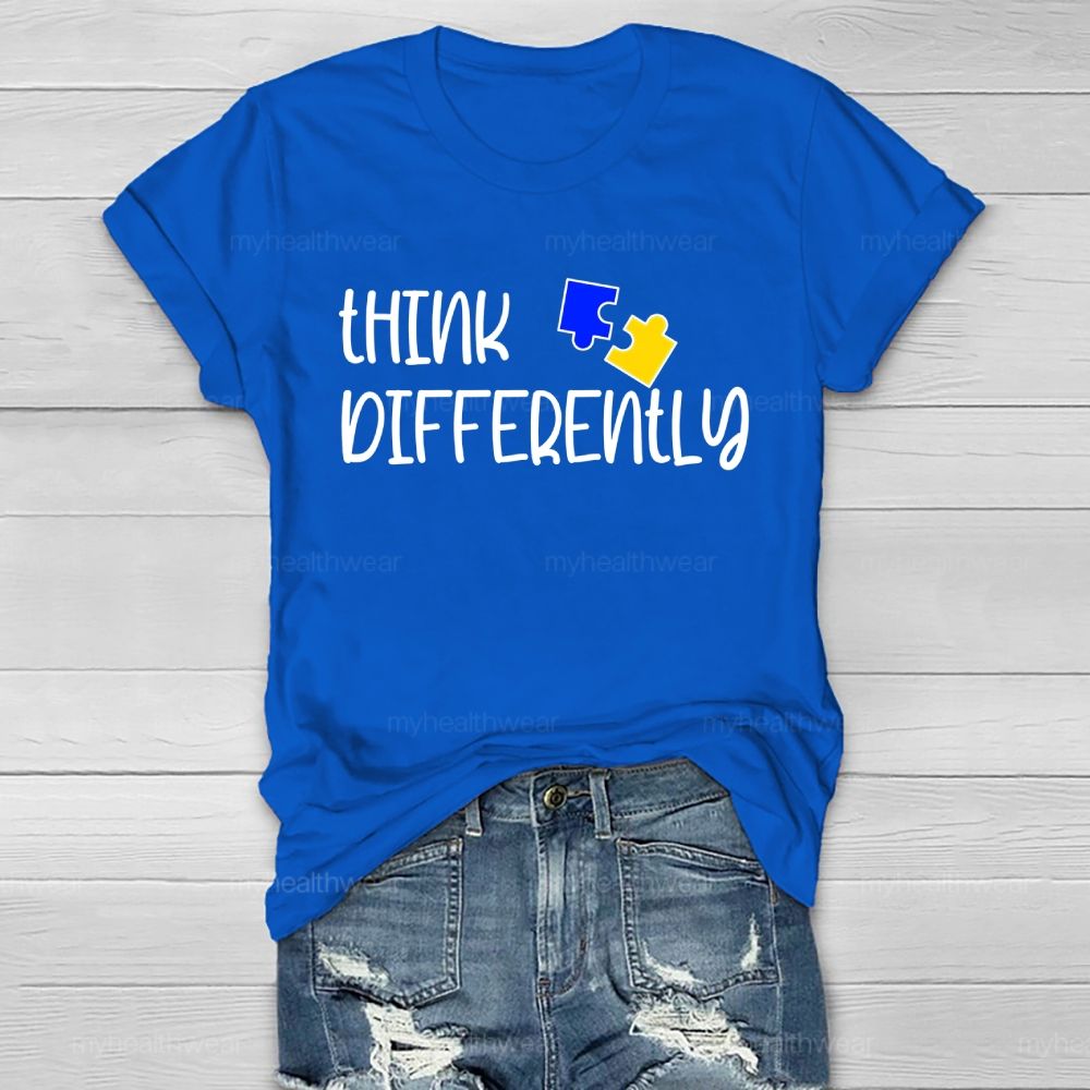 Think Differently Graphics Letters Healthwear T-shirt