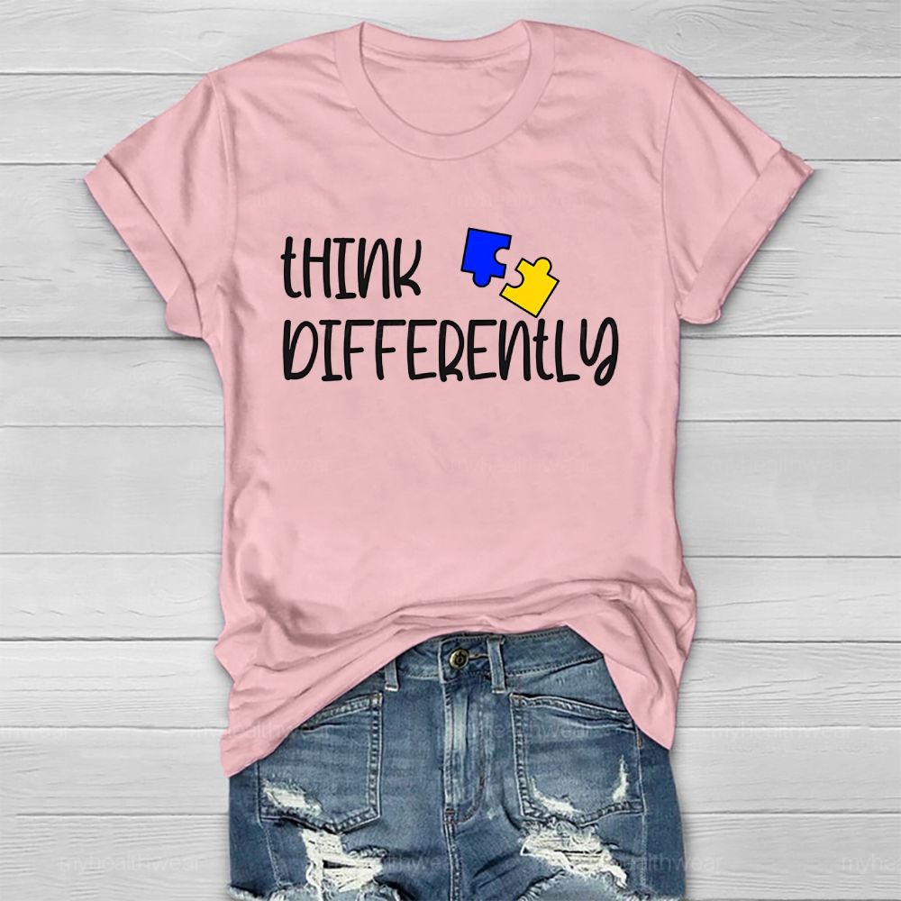Think Differently Graphics Letters Healthwear T-shirt