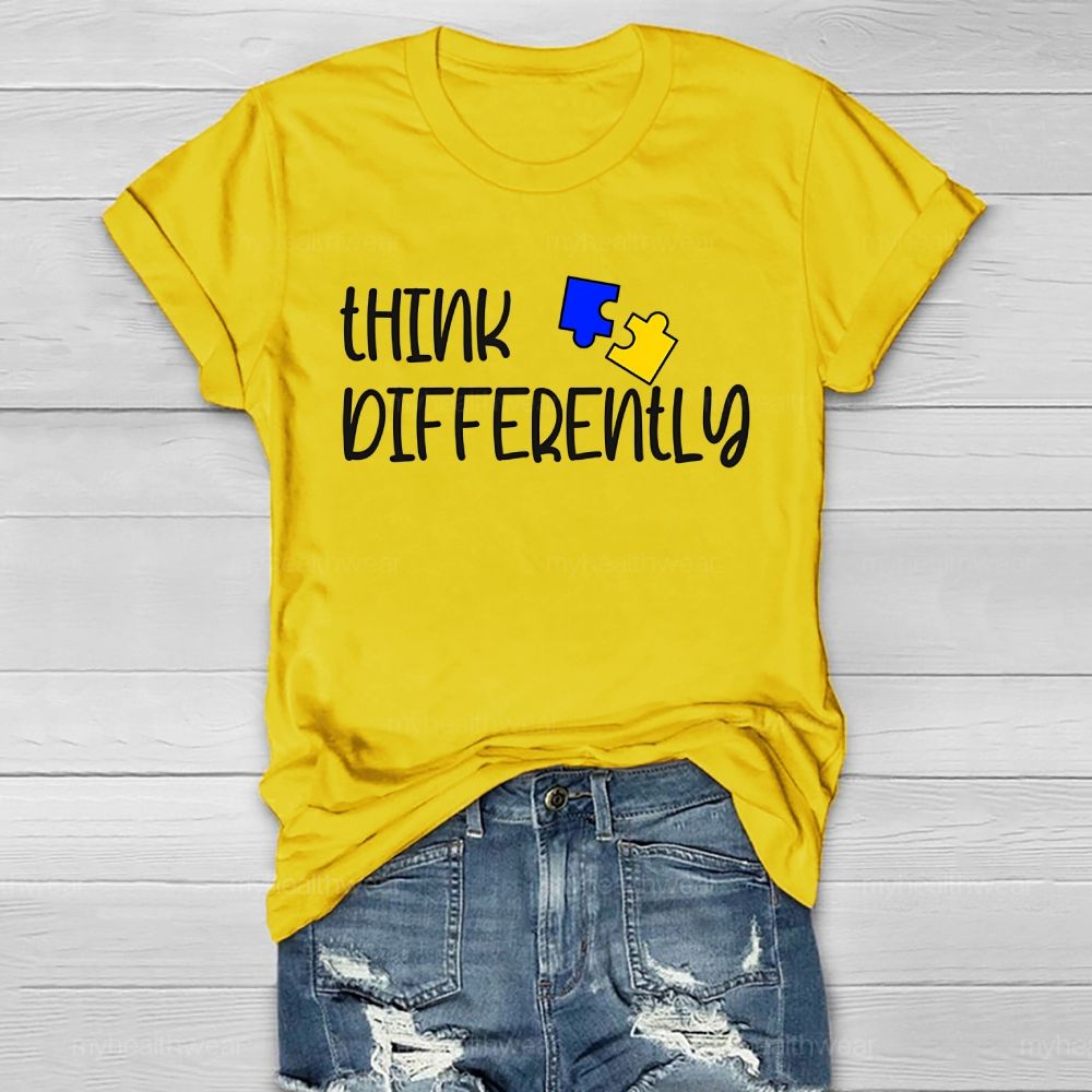 Think Differently Graphics Letters Healthwear T-shirt