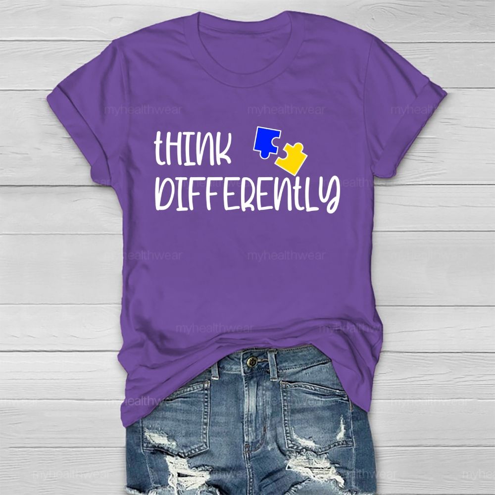 Think Differently Graphics Letters Healthwear T-shirt