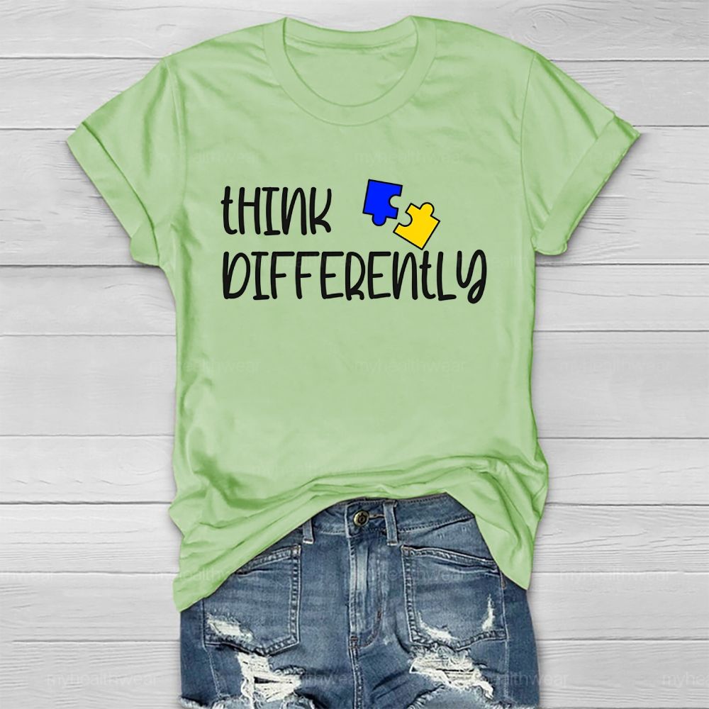 Think Differently Graphics Letters Healthwear T-shirt