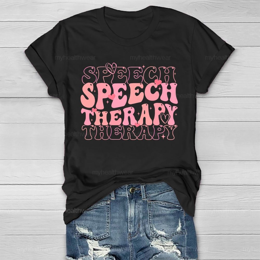 Speech Therapy Love Letters Graphics Healthwear T-shirt