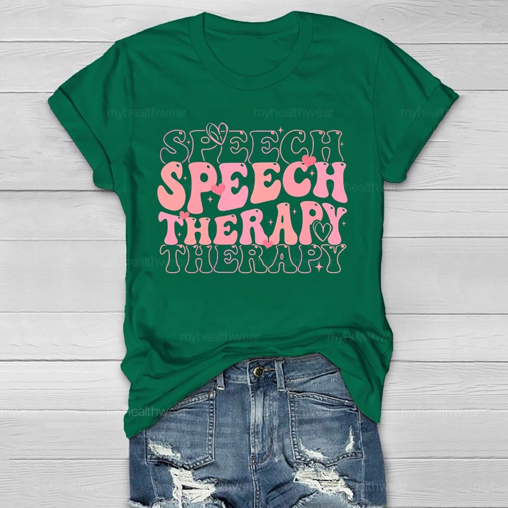 Speech Therapy Love Letters Graphics Healthwear T-shirt