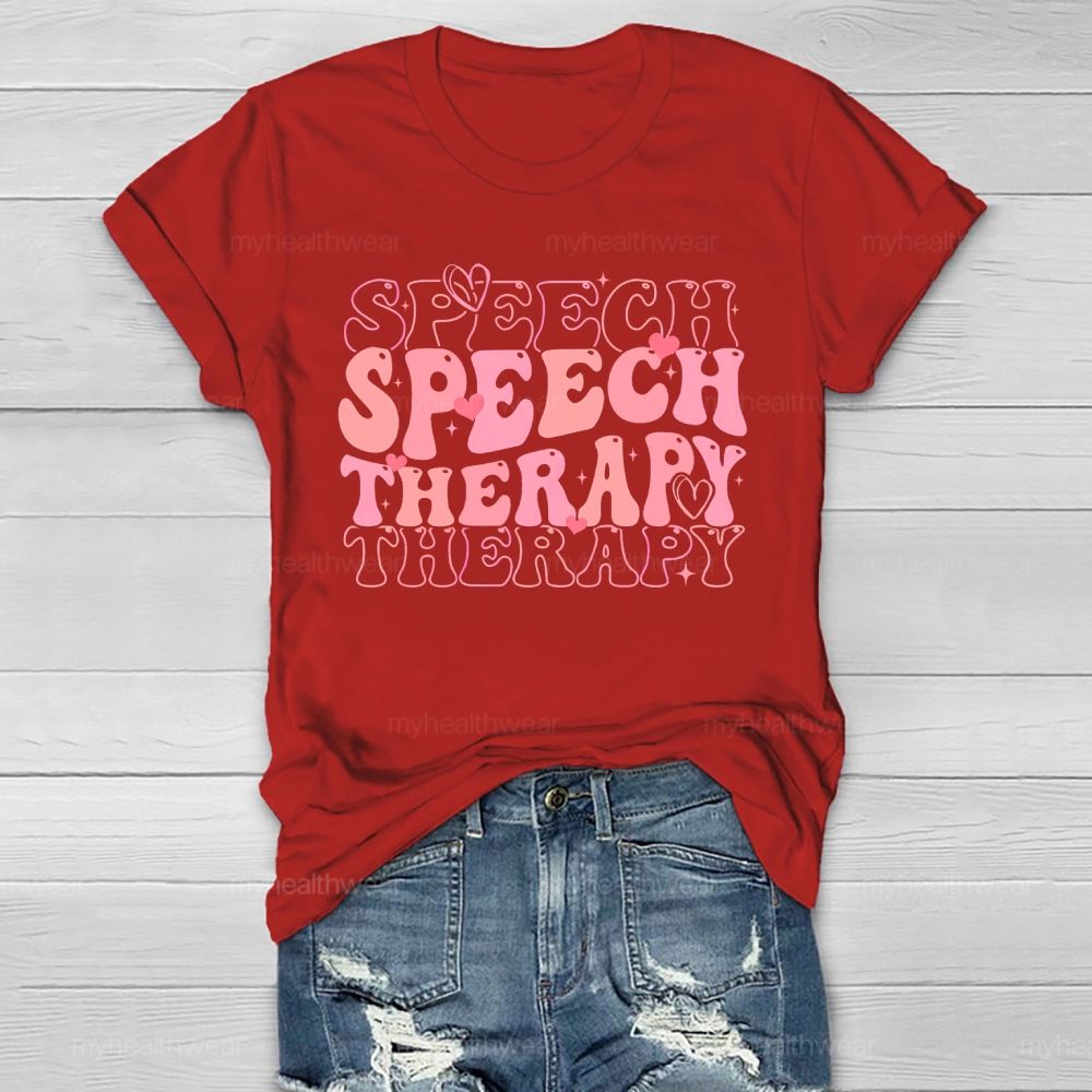 Speech Therapy Love Letters Graphics Healthwear T-shirt