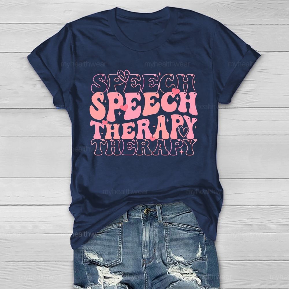 Speech Therapy Love Letters Graphics Healthwear T-shirt
