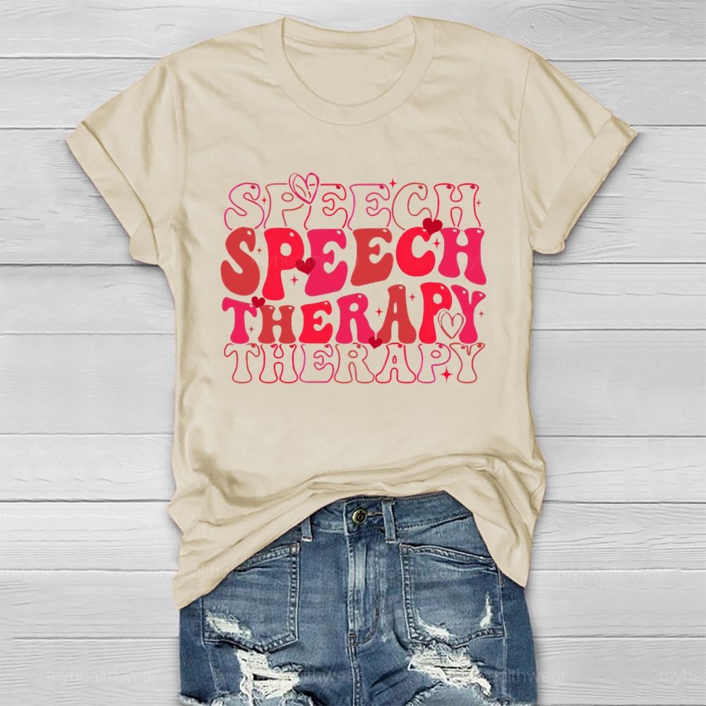 Speech Therapy Love Letters Graphics Healthwear T-shirt