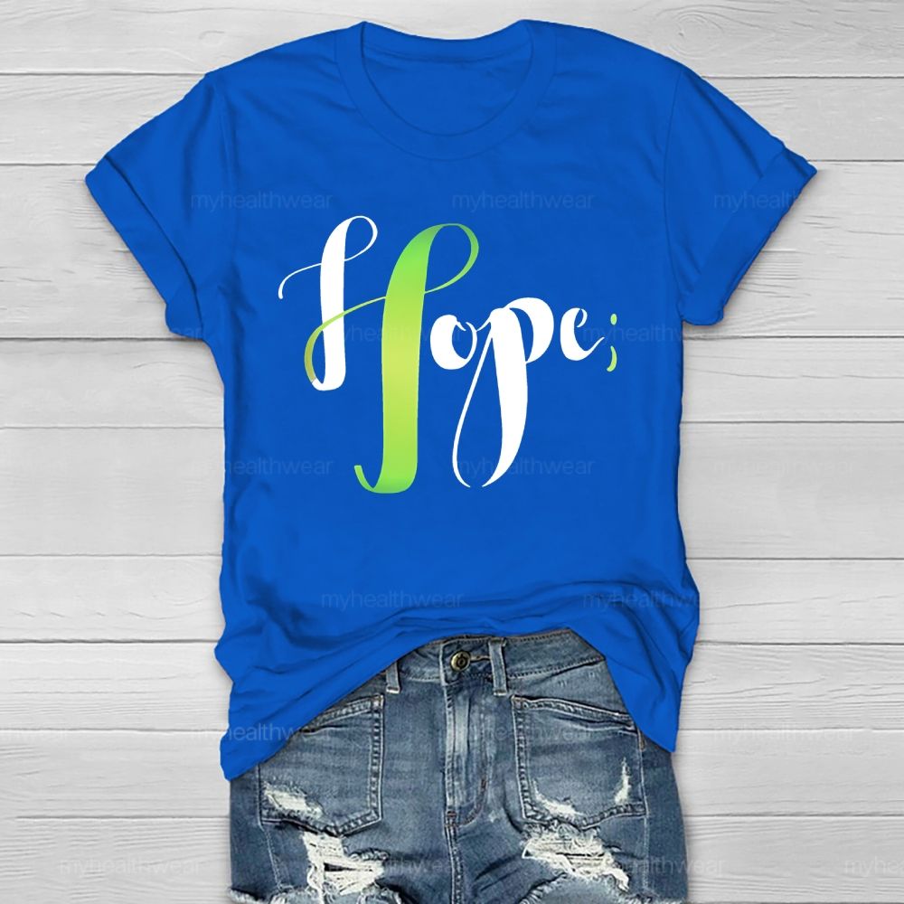 Hope Green Ribbon Graphic Healthwear T-shirt
