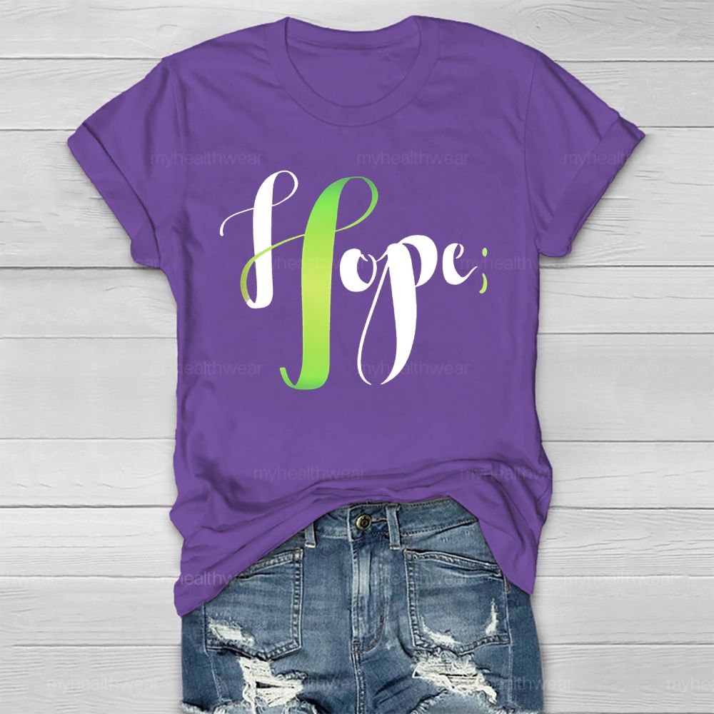 Hope Green Ribbon Graphic Healthwear T-shirt