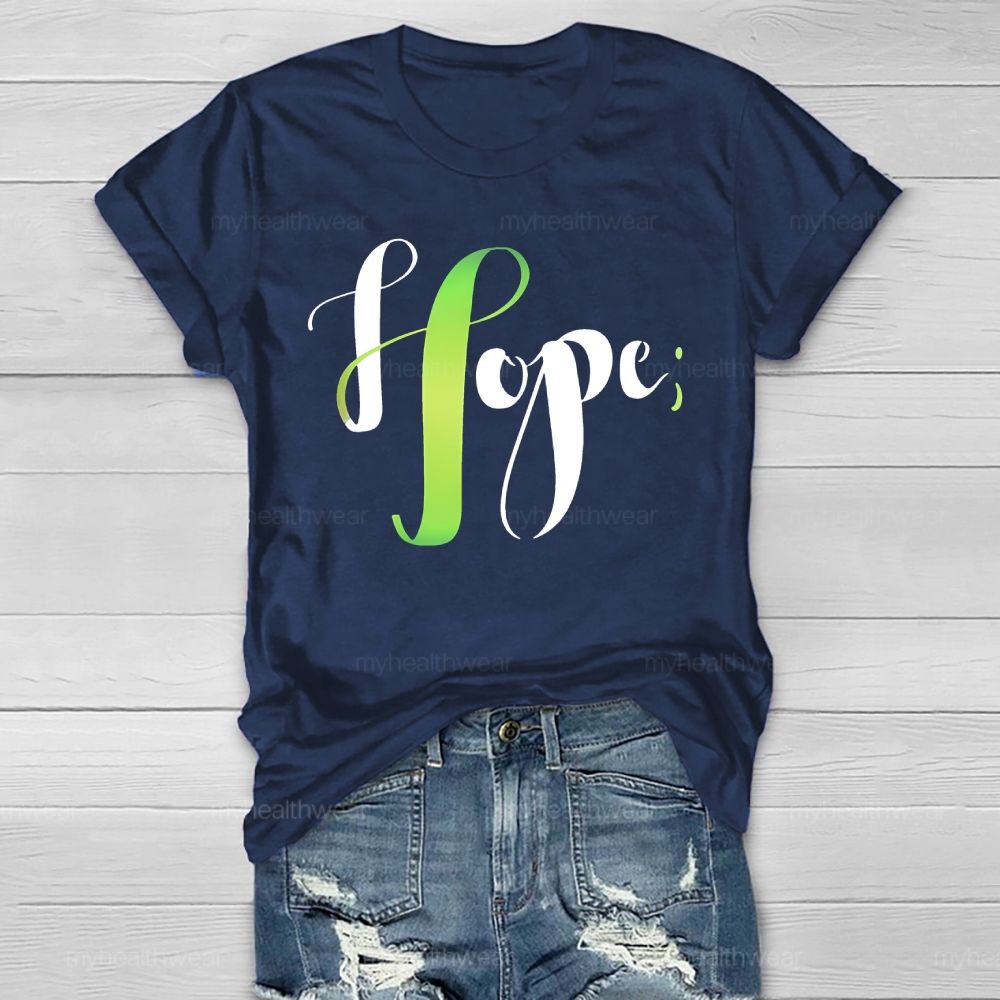 Hope Green Ribbon Graphic Healthwear T-shirt
