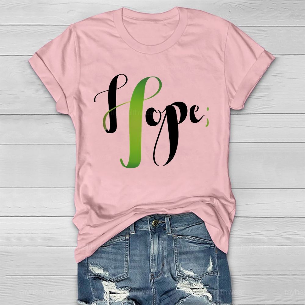 Hope Green Ribbon Graphic Healthwear T-shirt