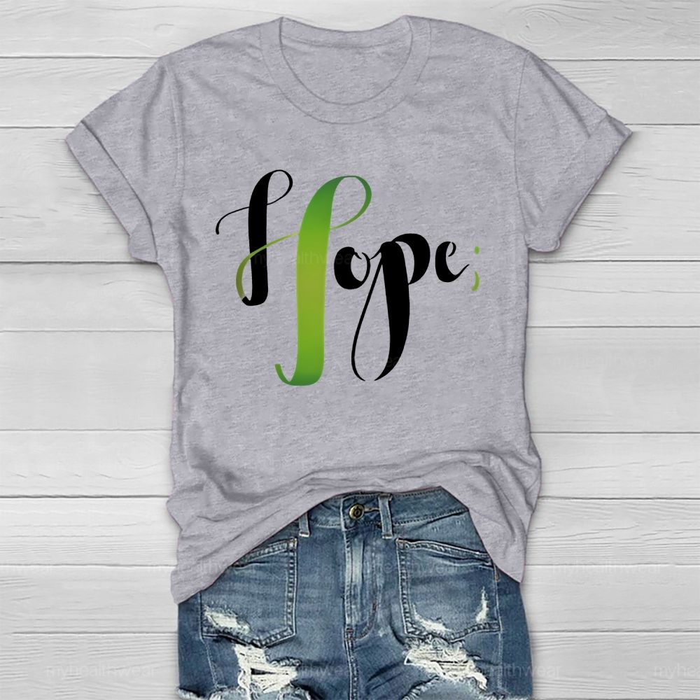 Hope Green Ribbon Graphic Healthwear T-shirt