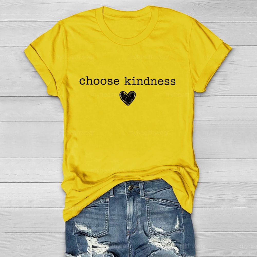 Choose Kindness Letters Heart Healthwear T-shirt