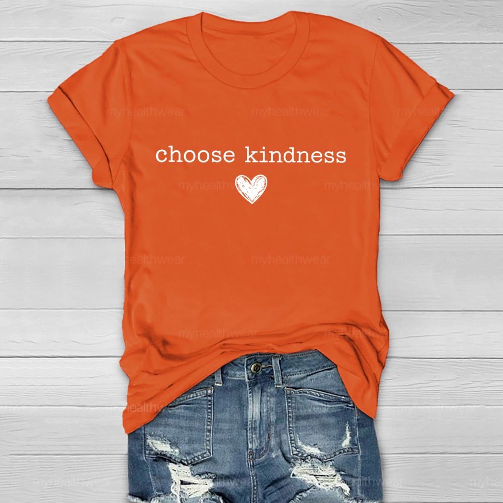 Choose Kindness Letters Heart Healthwear T-shirt