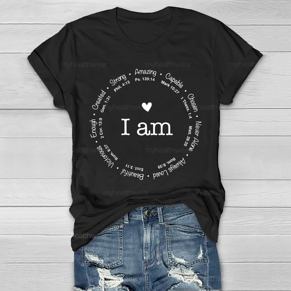 I Am Amazing Capable Chosen Healthwear T-shirt