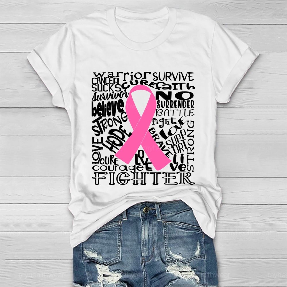 Warrior Survive Cancer Sucks Healthwear T-shirt
