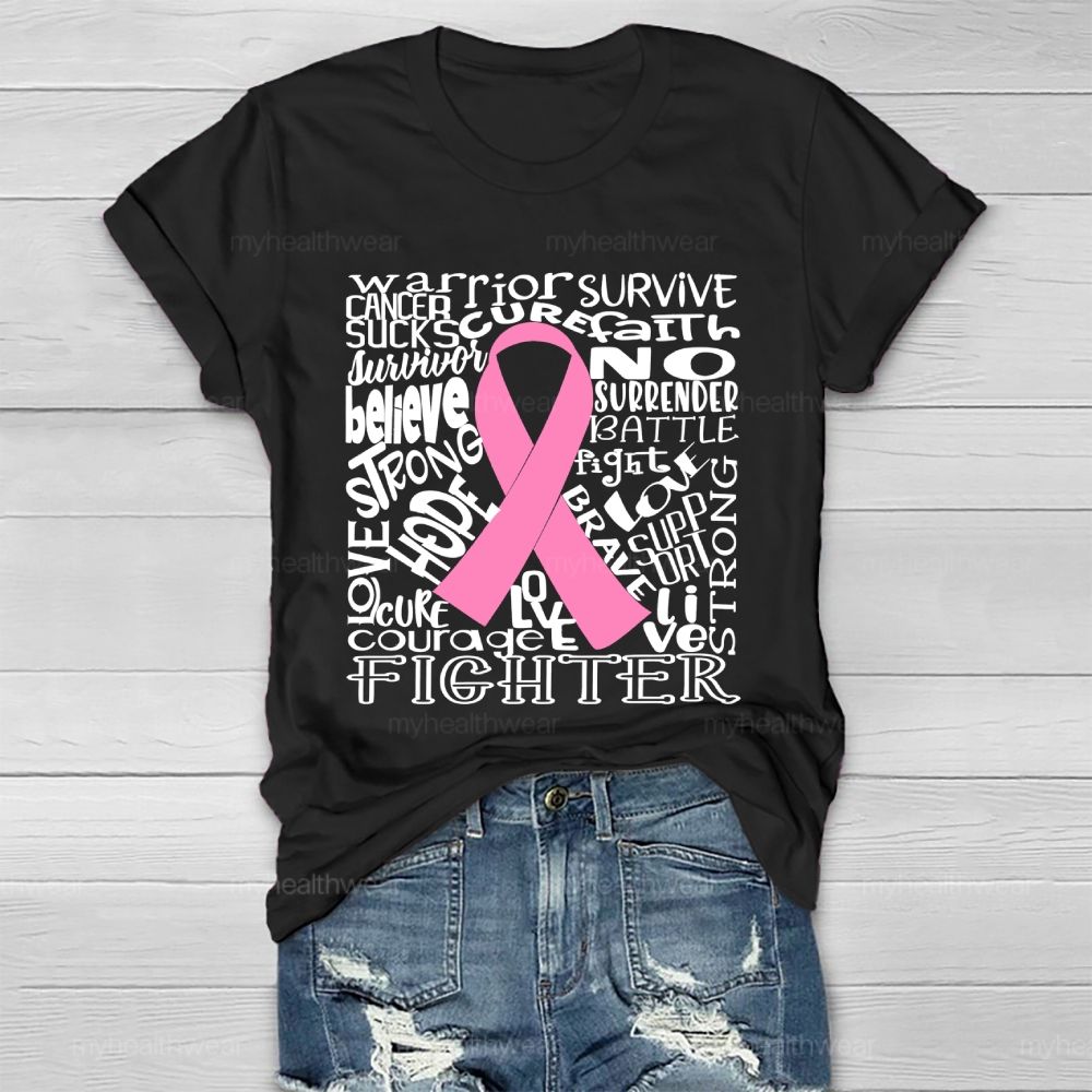 Warrior Survive Cancer Sucks Healthwear T-shirt
