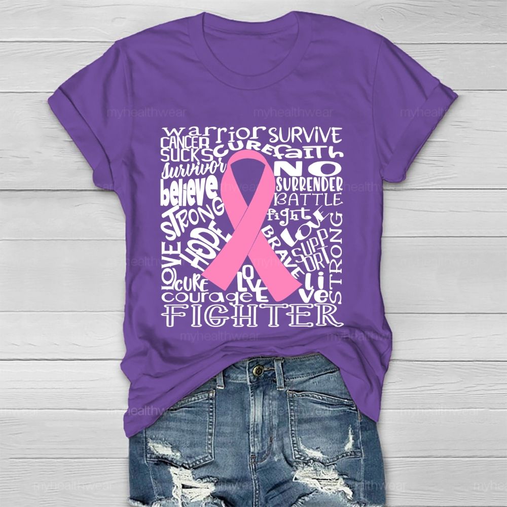 Warrior Survive Cancer Sucks Healthwear T-shirt
