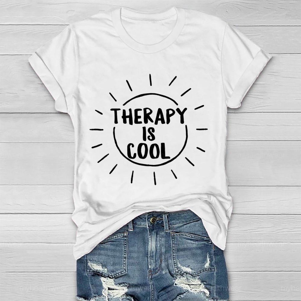 Therapy Is Cool Graphic Healthwear T-shirt