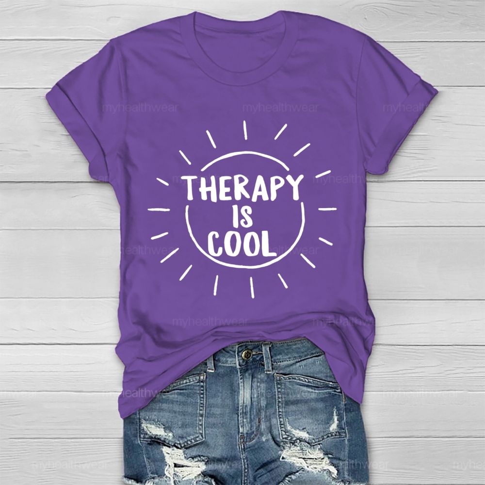 Therapy Is Cool Graphic Healthwear T-shirt