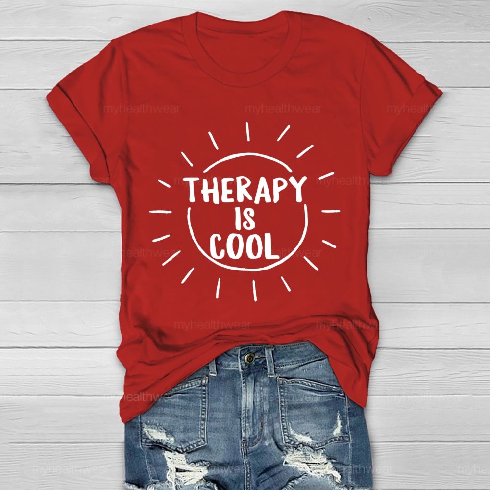 Therapy Is Cool Graphic Healthwear T-shirt