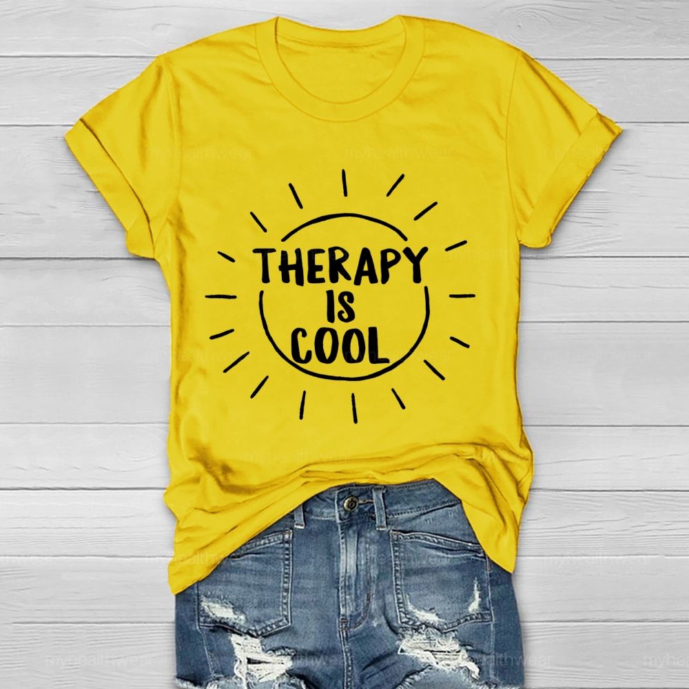 Therapy Is Cool Graphic Healthwear T-shirt