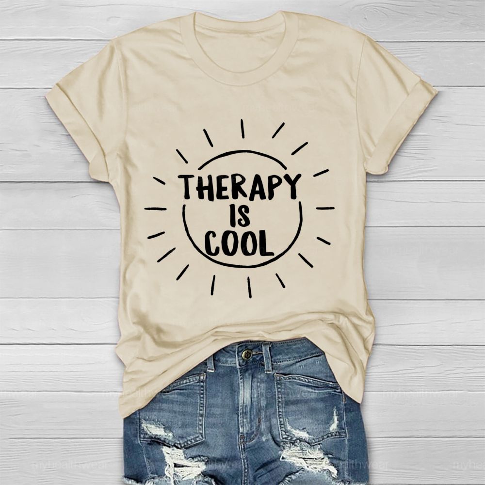 Therapy Is Cool Graphic Healthwear T-shirt