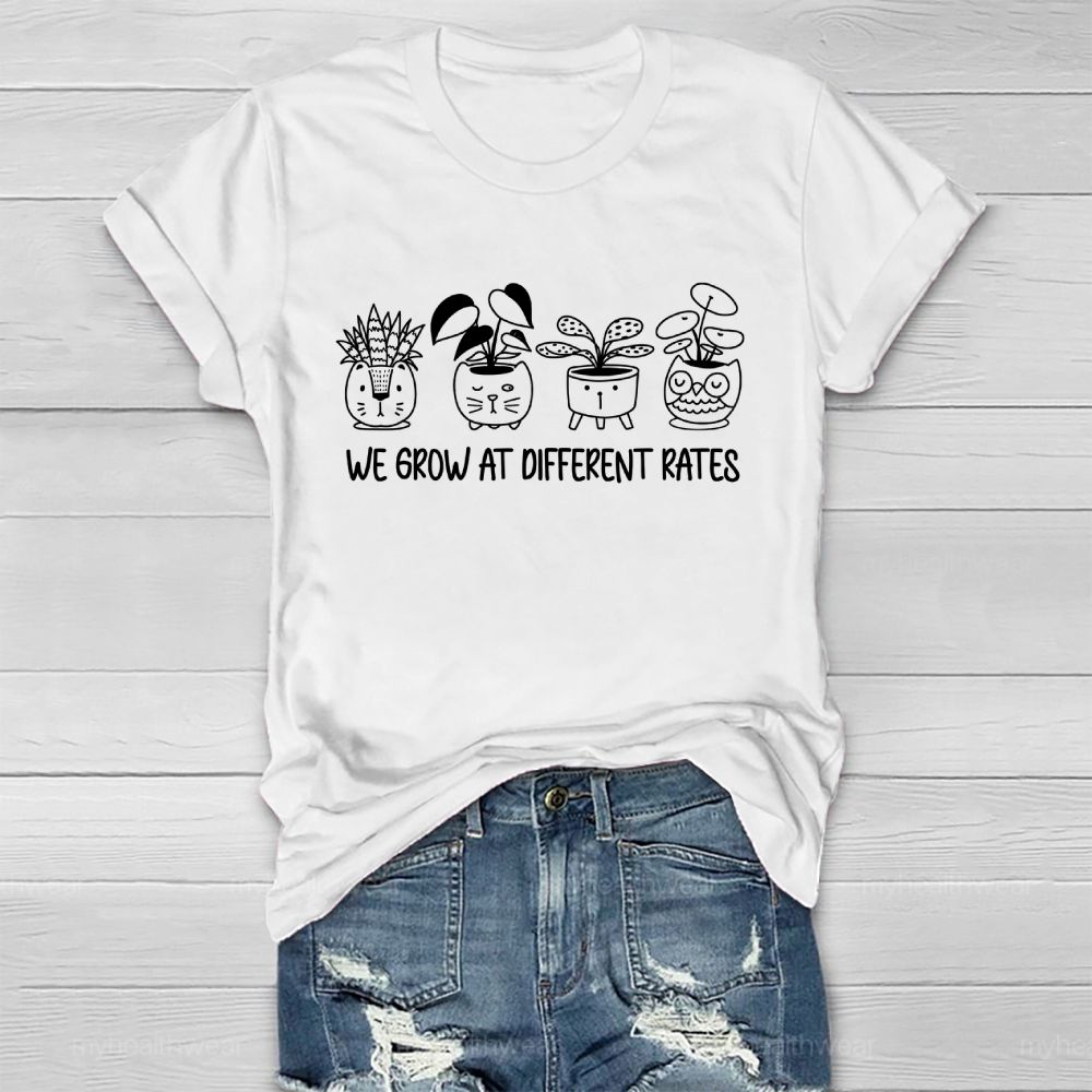 We Grow At Different Rates Healthwear T-shirt