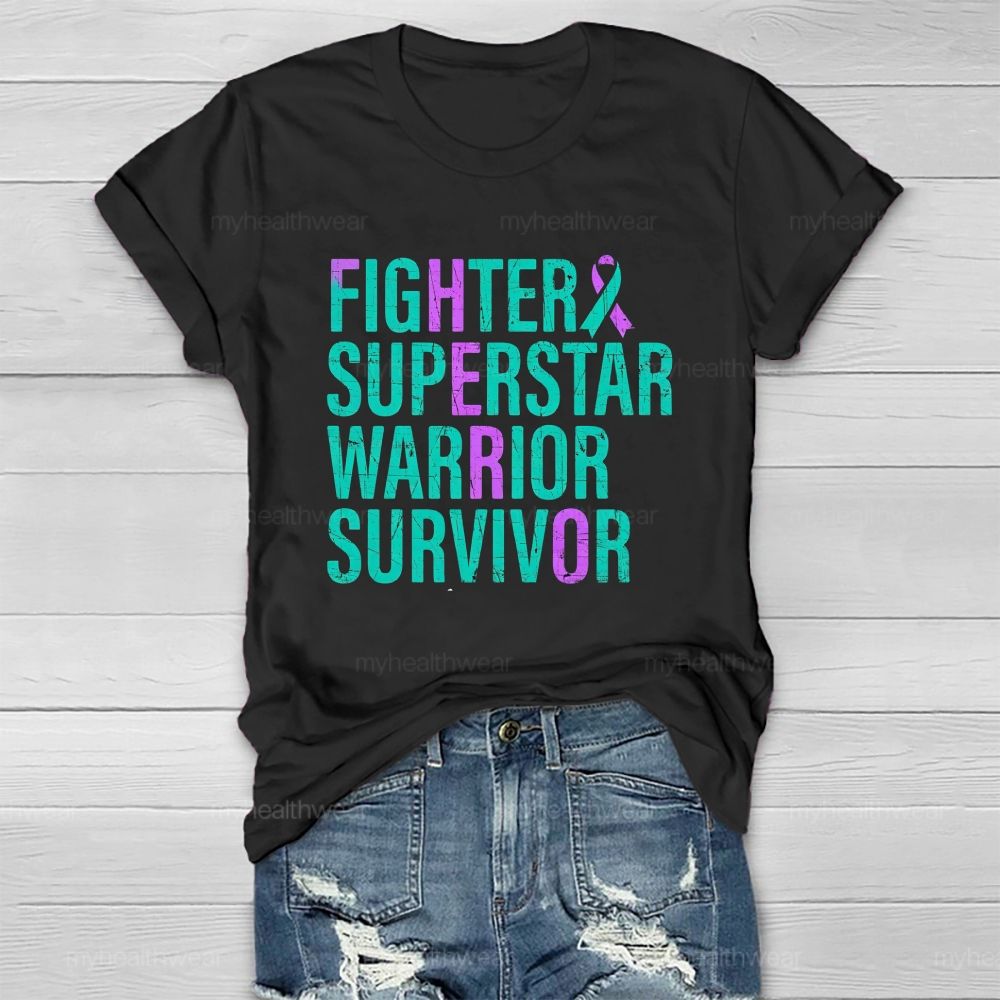 Fighter Superstar Warrior Survivor Healthwear T-Shirt