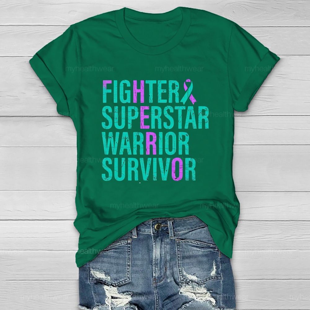 Fighter Superstar Warrior Survivor Healthwear T-Shirt