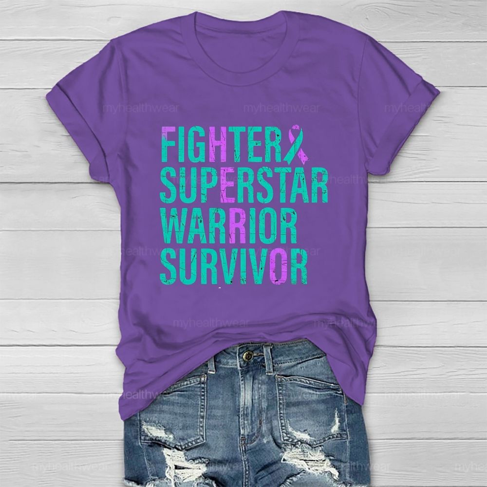 Fighter Superstar Warrior Survivor Healthwear T-Shirt