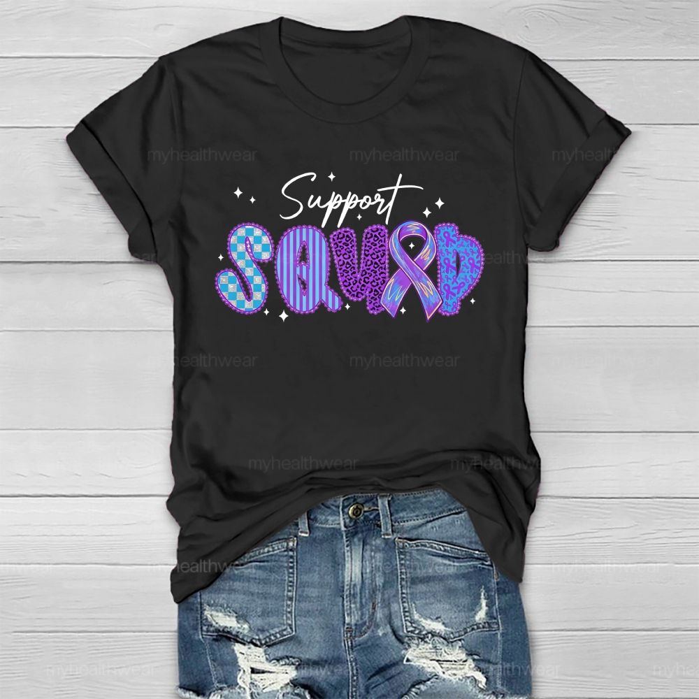 Support Squad Purple Robbin Healthwear T-shirt