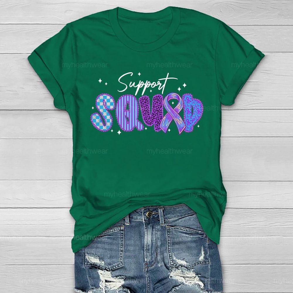 Support Squad Purple Robbin Healthwear T-shirt