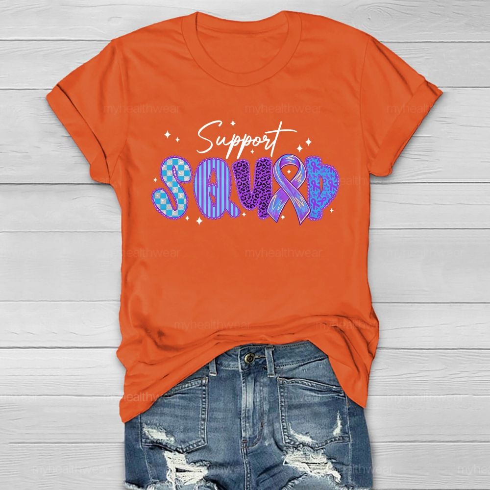 Support Squad Purple Robbin Healthwear T-shirt