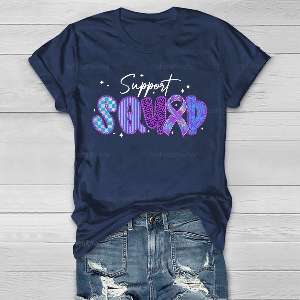 Support Squad Purple Robbin Healthwear T-shirt