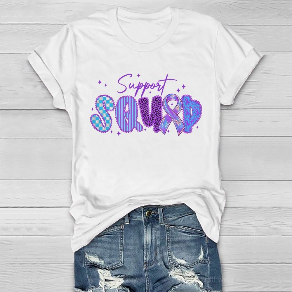 Support Squad Purple Robbin Healthwear T-shirt