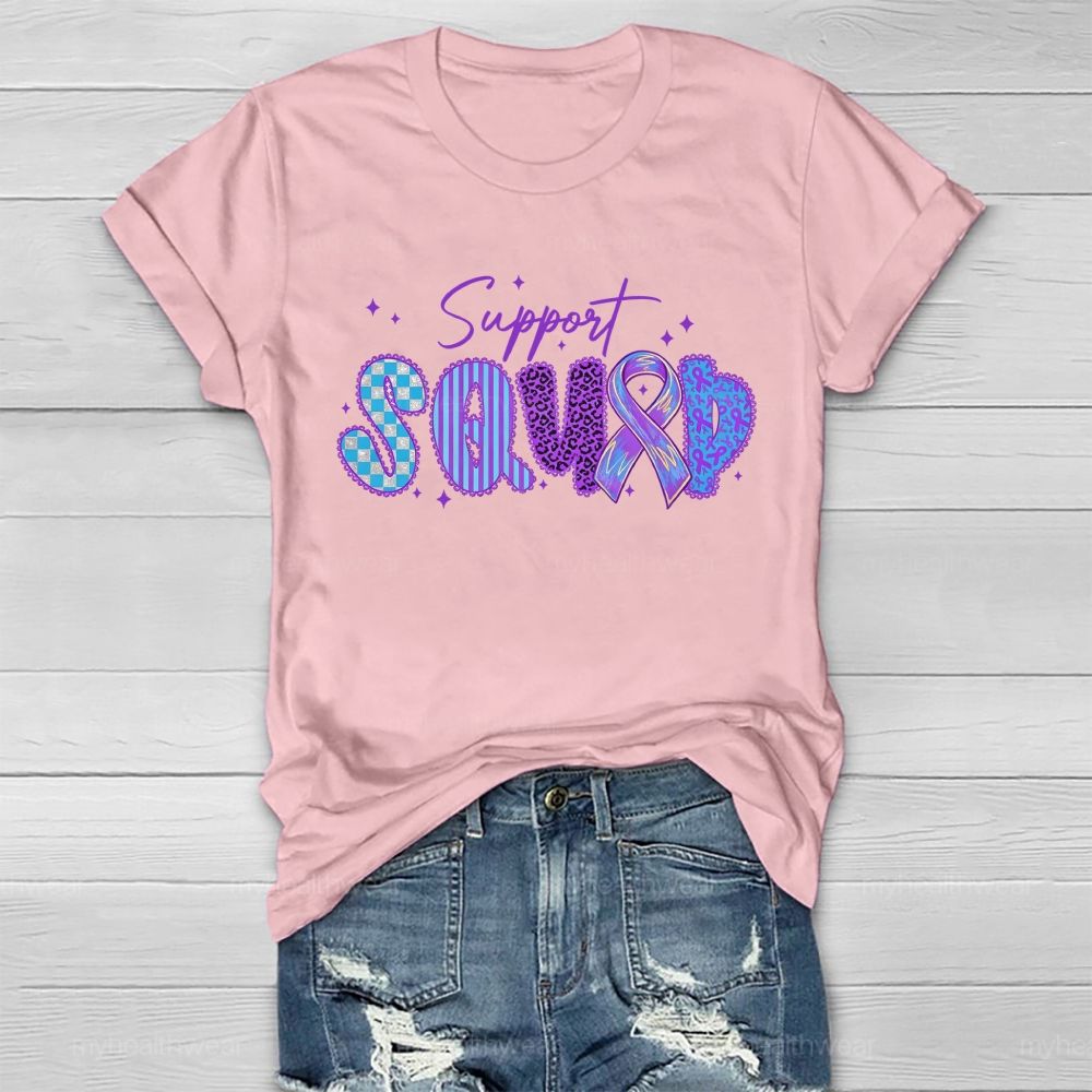 Support Squad Purple Robbin Healthwear T-shirt