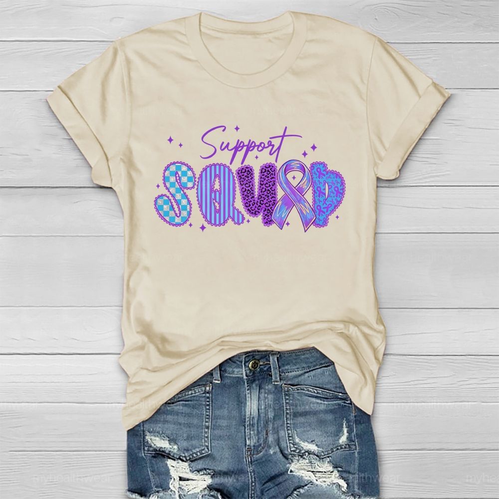 Support Squad Purple Robbin Healthwear T-shirt