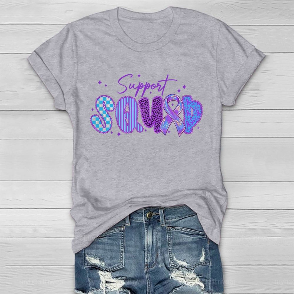 Support Squad Purple Robbin Healthwear T-shirt