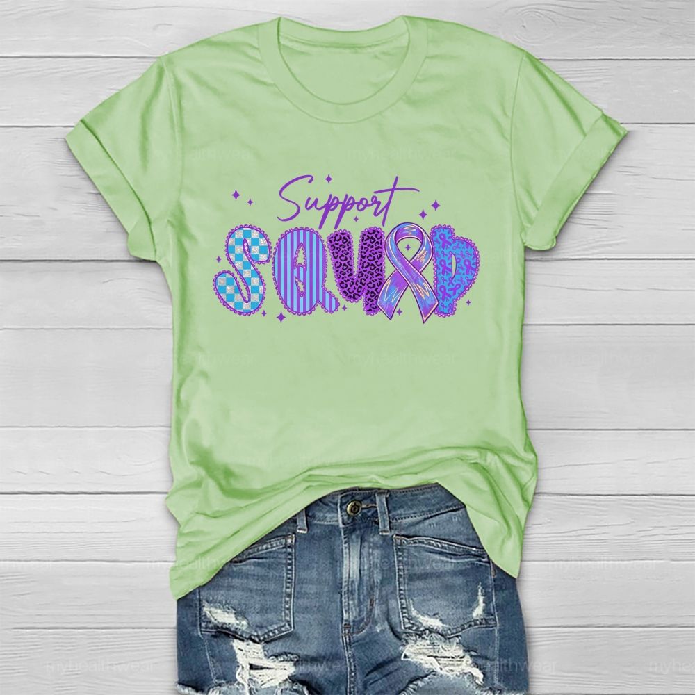 Support Squad Purple Robbin Healthwear T-shirt