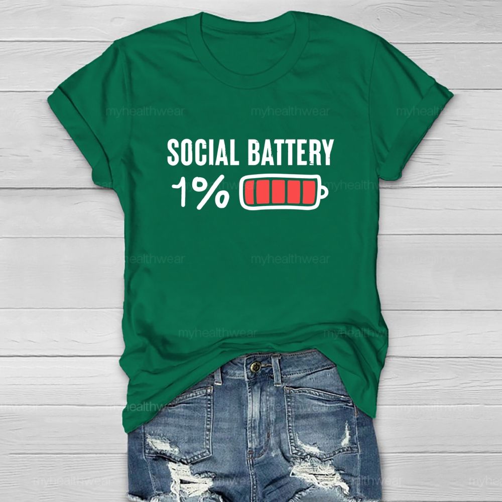 Social Battery 1% Healthwear T-shirt