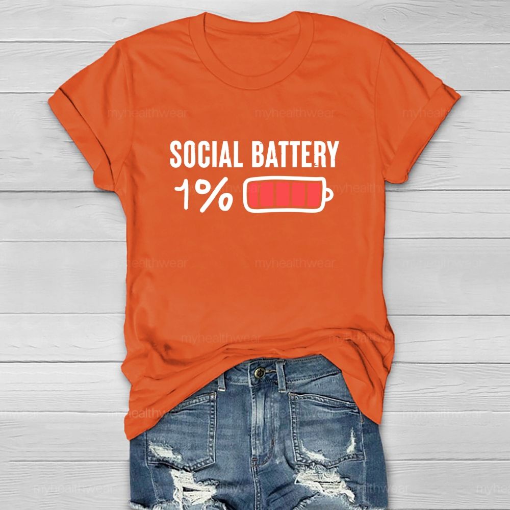 Social Battery 1% Healthwear T-shirt