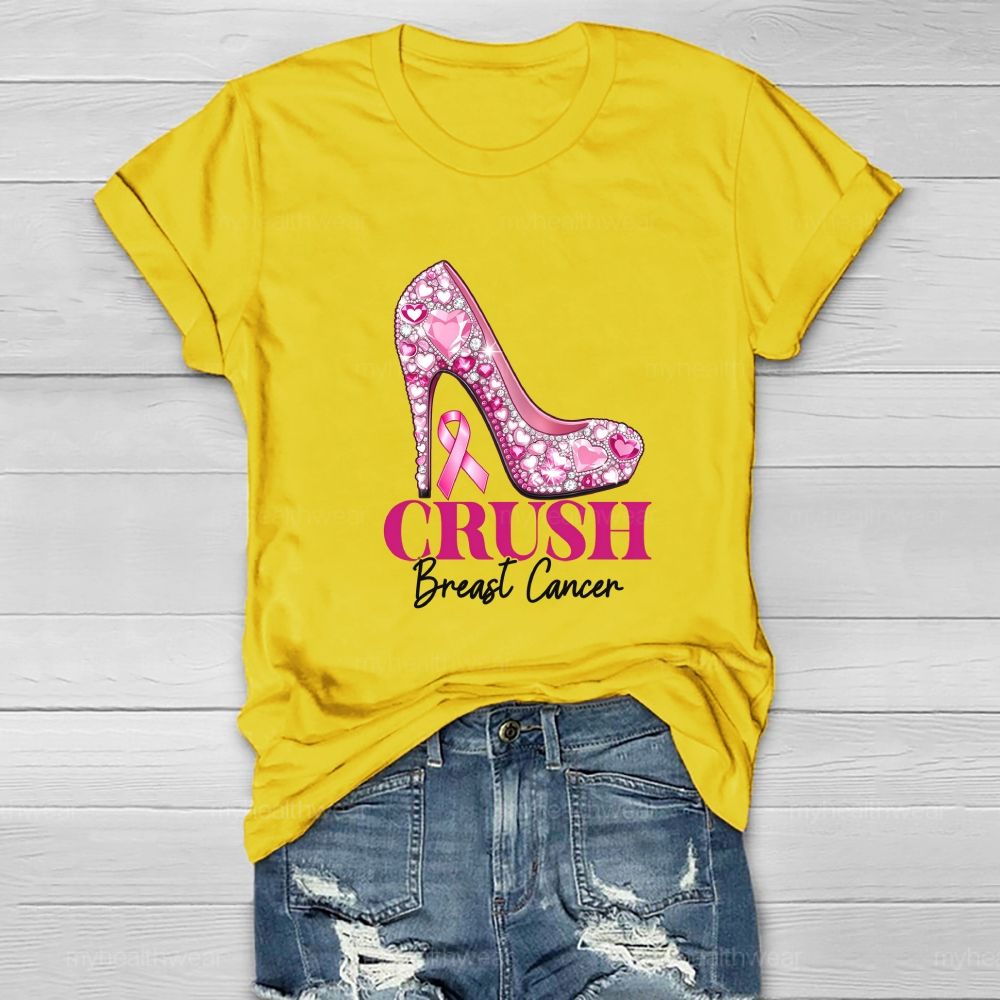 Crush Breast Cancer Pink High heel Healthwear T-shirt
